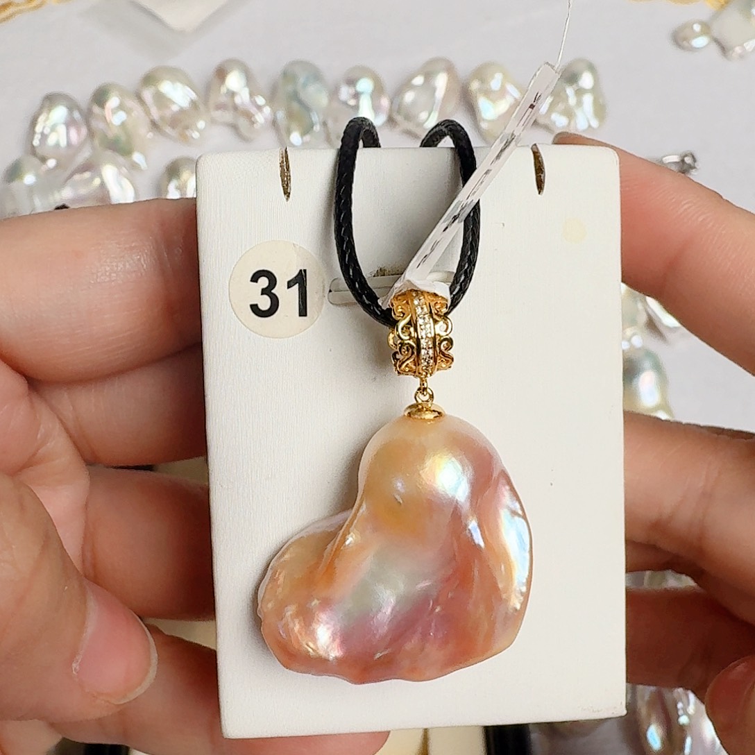 淡水珍珠颈饰银S925镶嵌