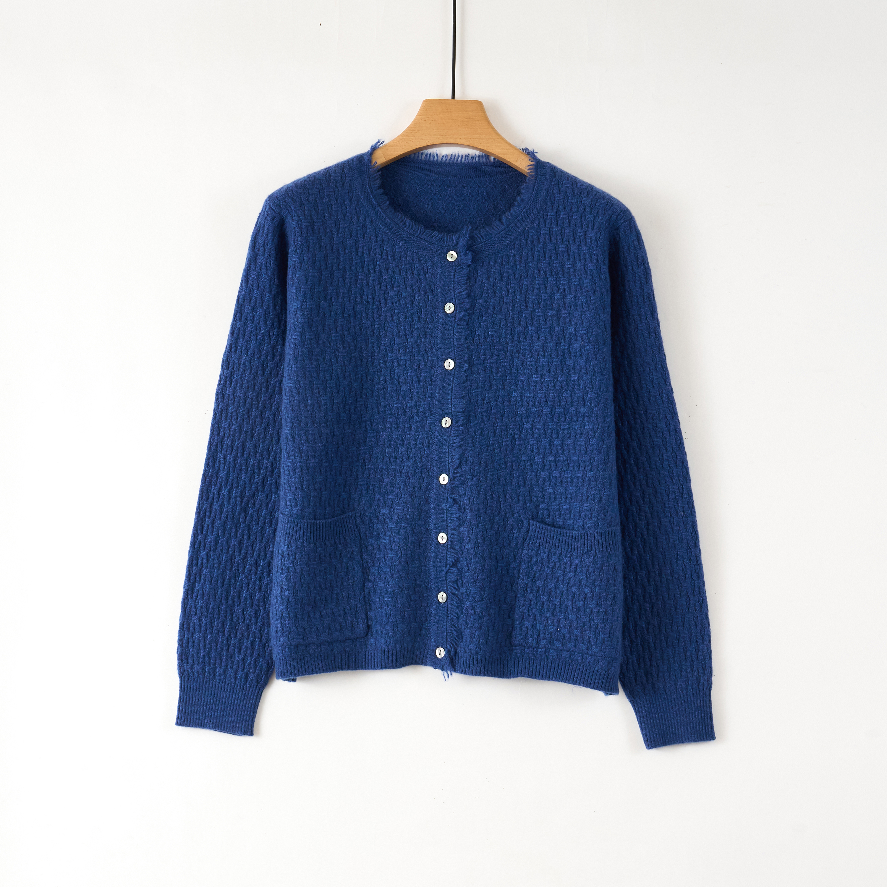 天山【100%山羊绒】2025秋冬新款气质百搭圆领羊绒开衫-YKNL5738T