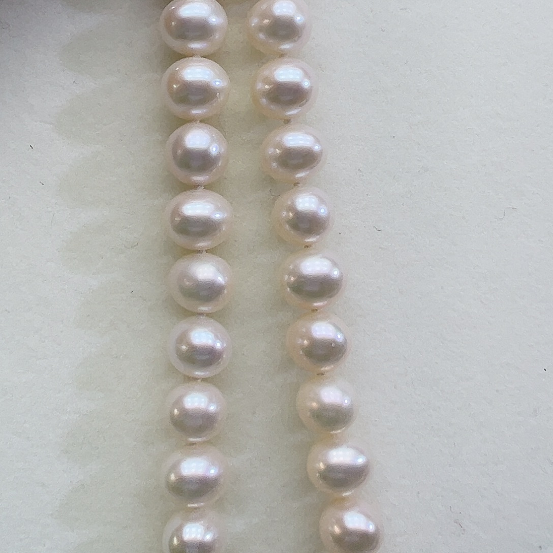 淡水珍珠银S925镶嵌颈饰➕9-10高品极光炫彩