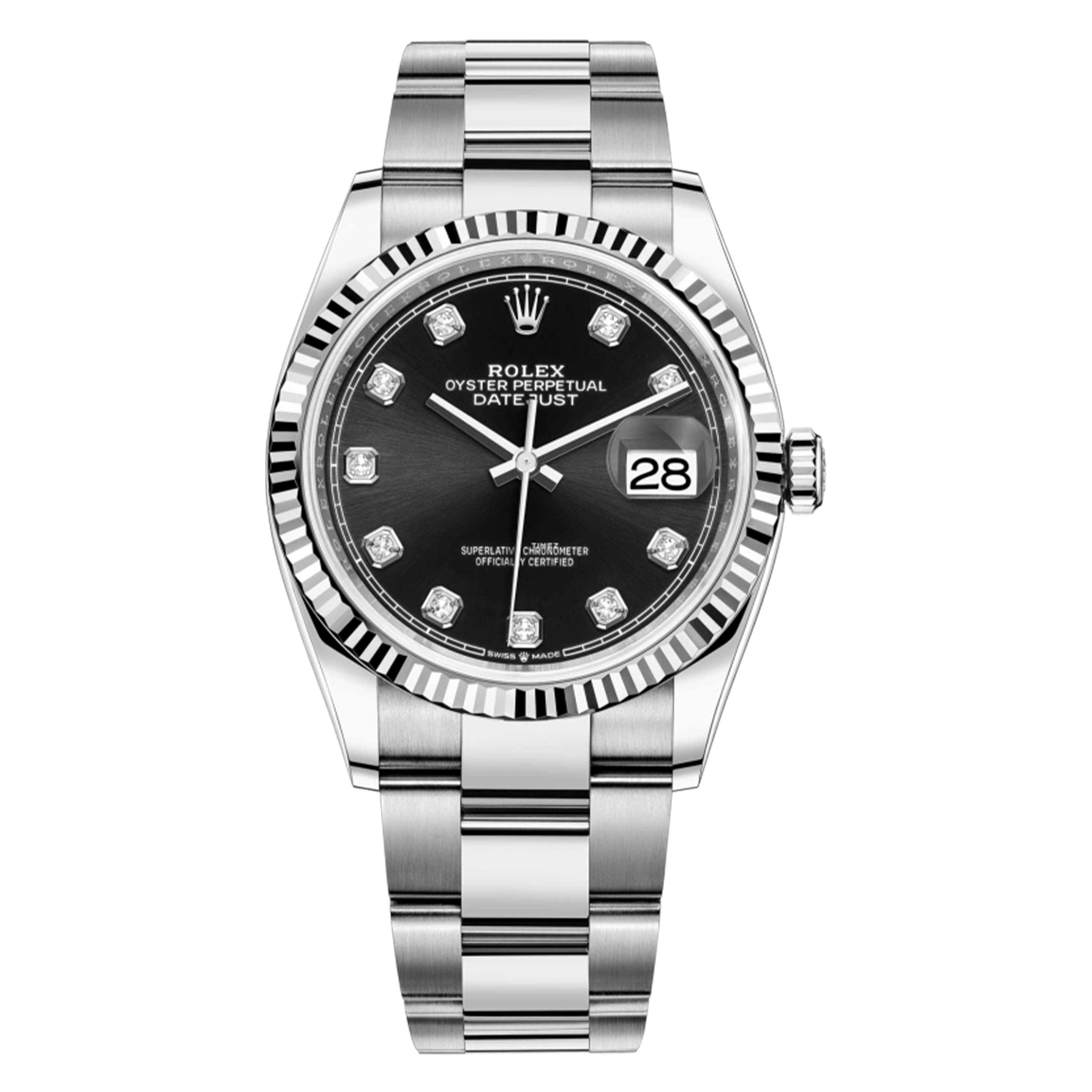 未使用 Rolex/劳力士 /126234板带黑钻/36mm