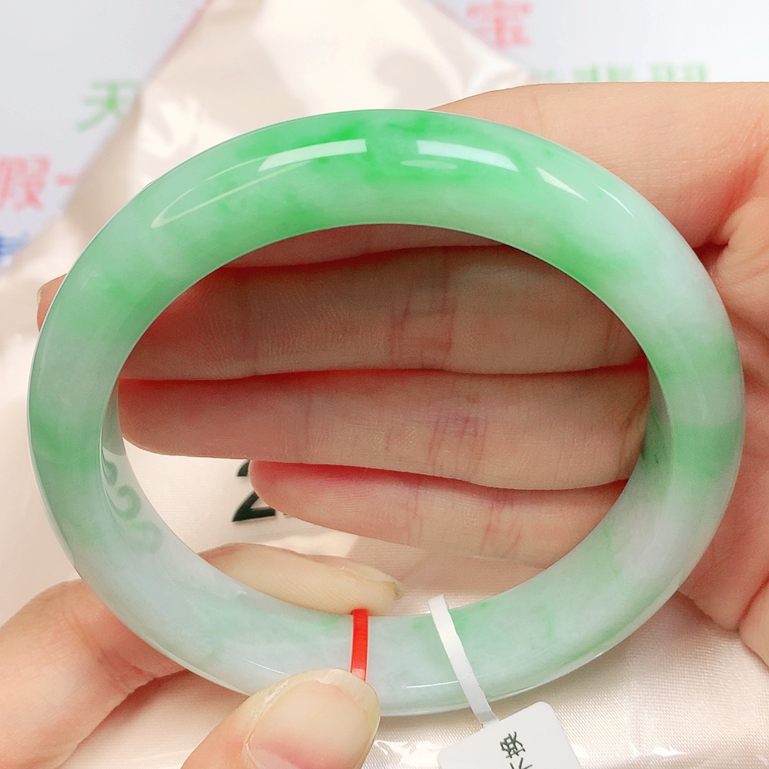 翡翠未镶嵌手镯翡翠手镯58.5