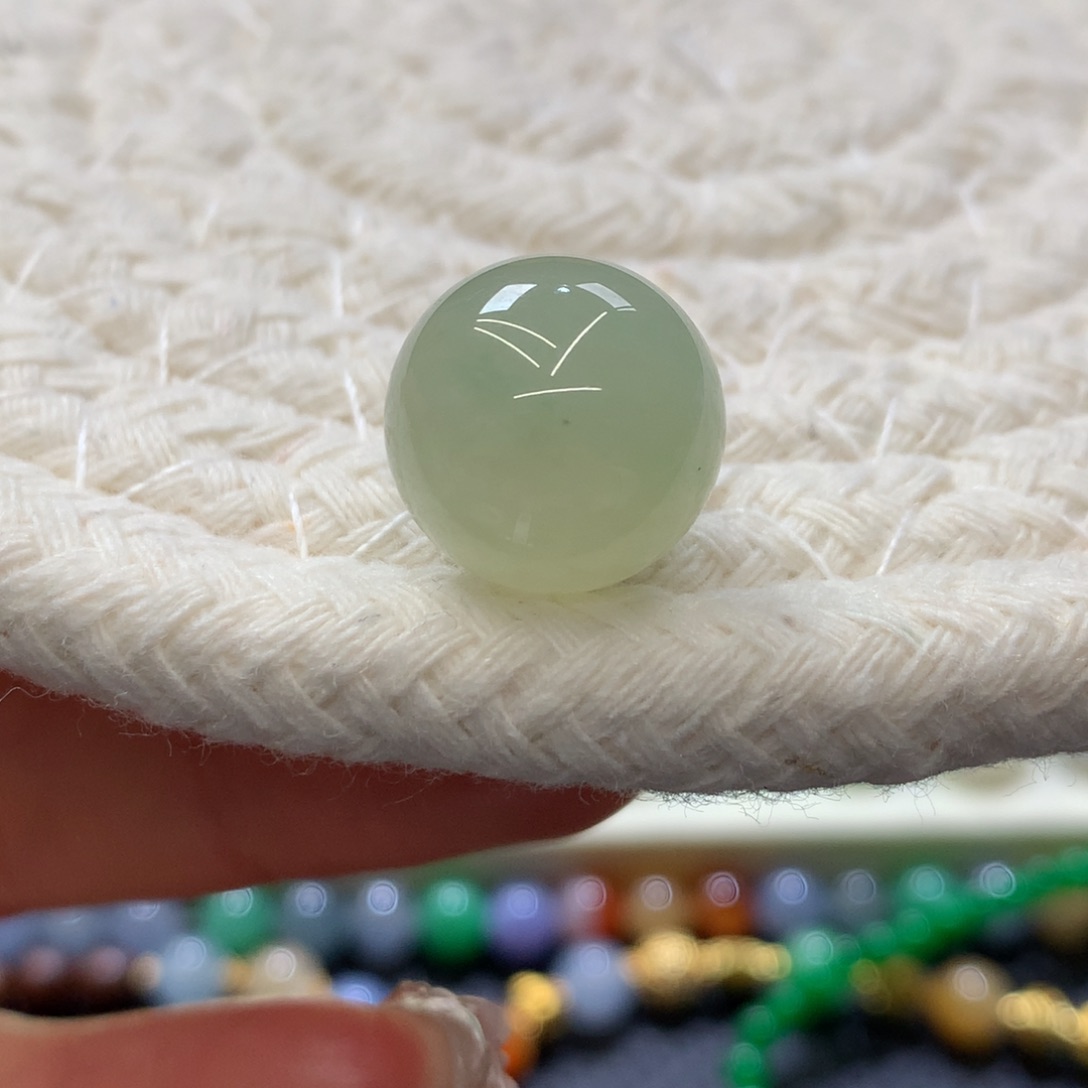 定制翡翠未镶嵌 毛货抛光定制 秋香色 卡13.5