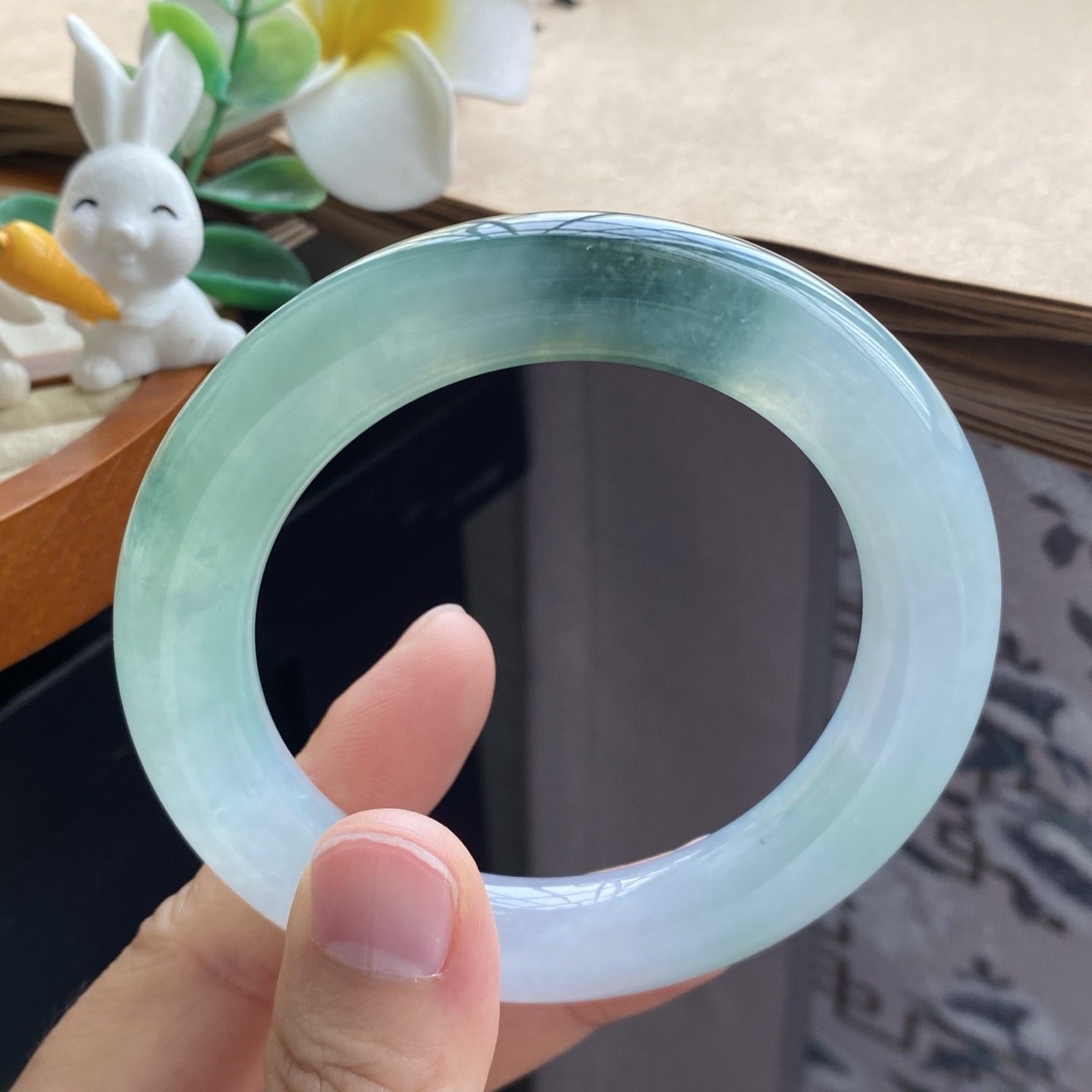 02.21批深绿飘花圆条909号55.8-11.5-11.9 厚装圆润！天然翡翠