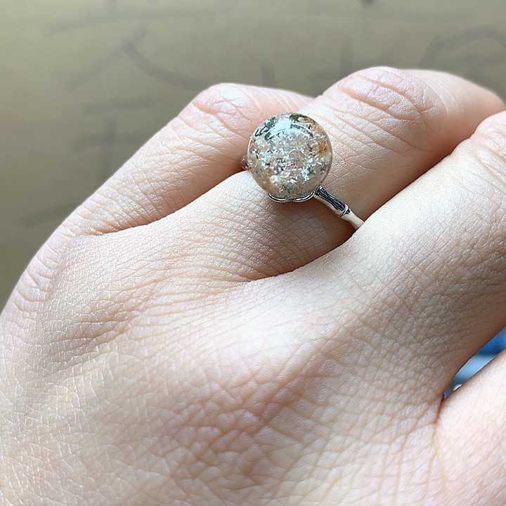 水晶水晶戒指银S925镶嵌