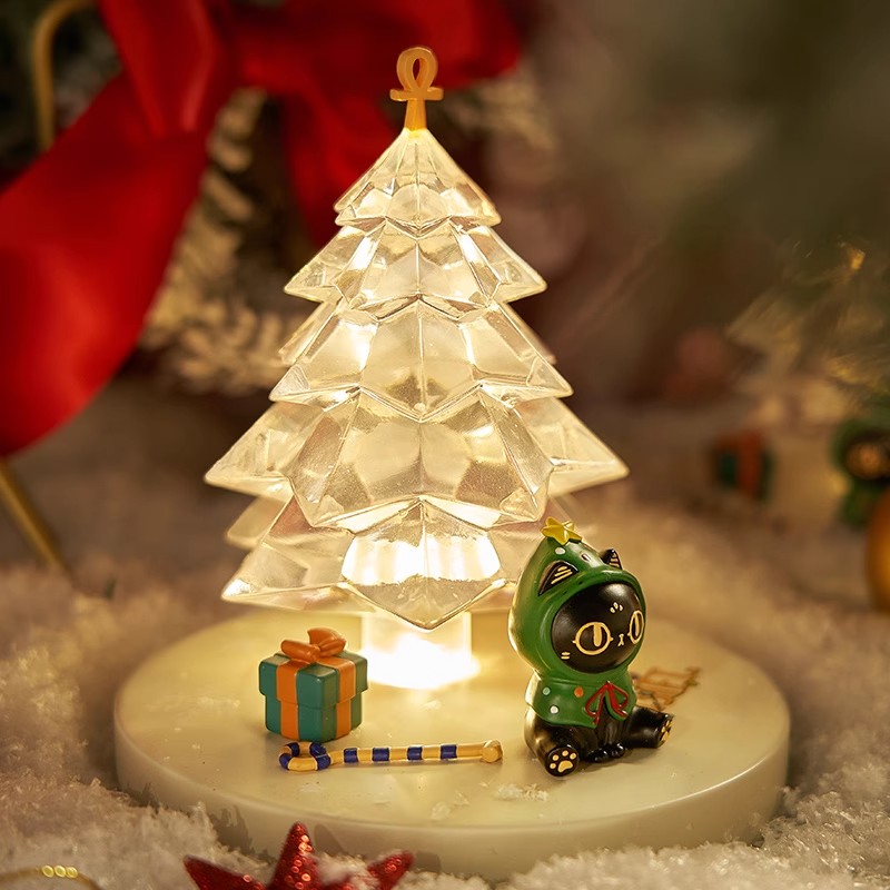 大英博物馆萌猫圣诞树氛围灯小夜灯桌面摆件男生圣诞生日礼物女生