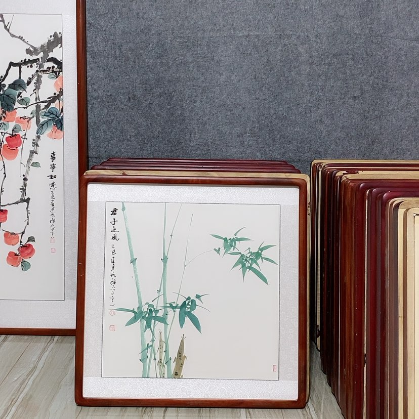 【闪购商品】国画书画作品带框65×65厘米