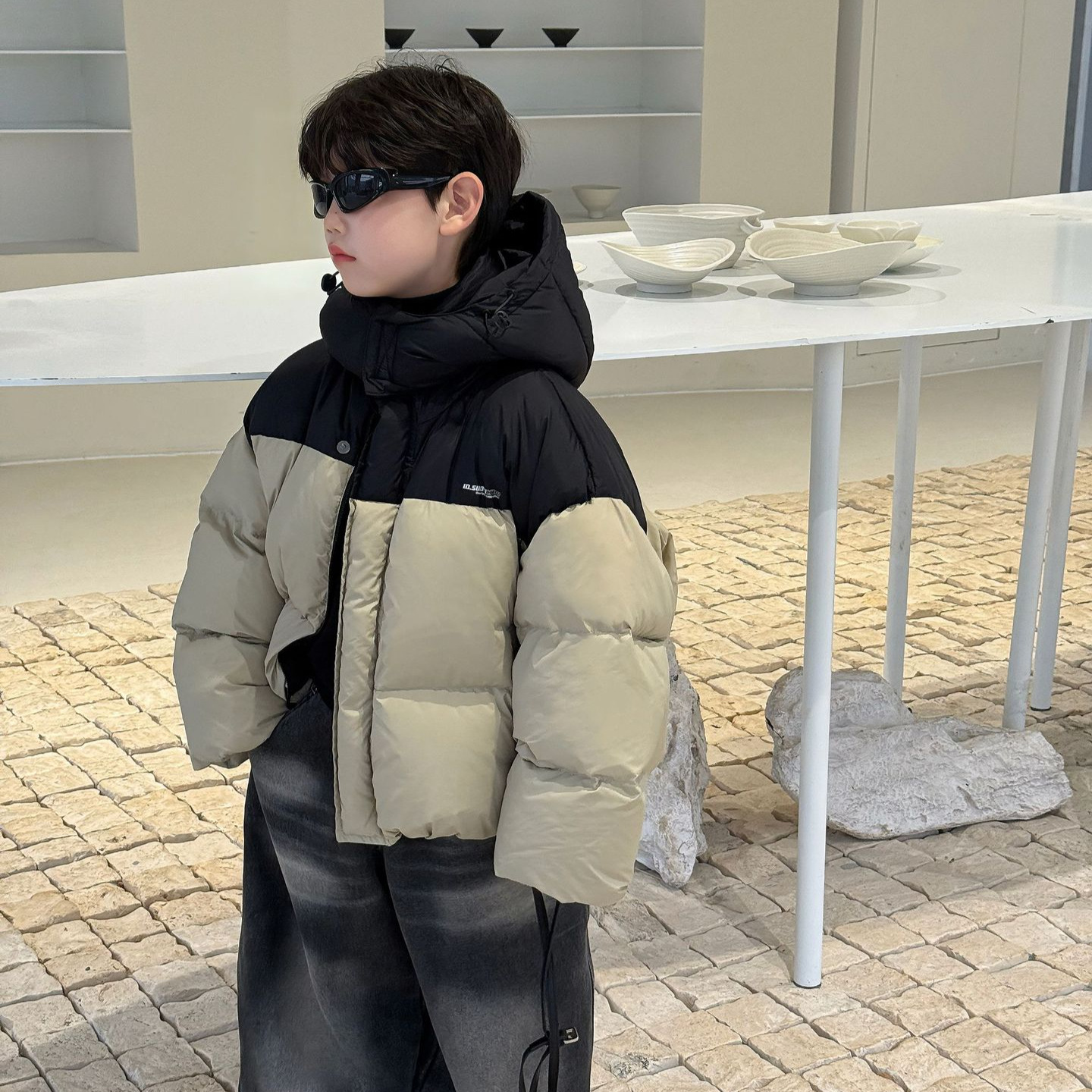 现货2025冬季新品儿童保暖加厚羽绒服男童防寒新国标90白鸭绒外套