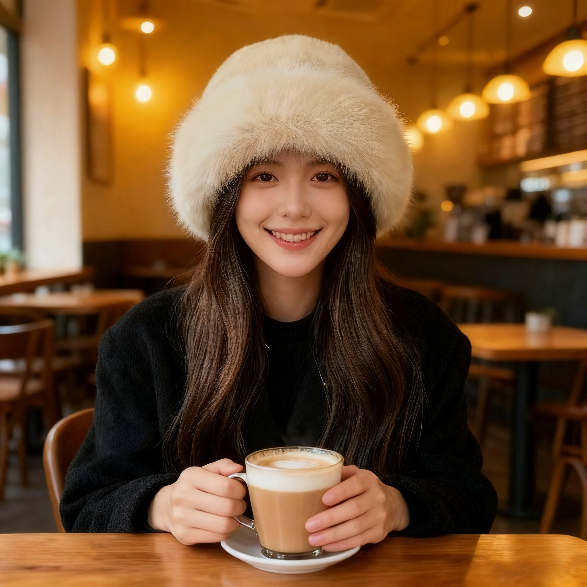 2025新款欧貂绒皮毛一体保暖蒙古帽秋冬时尚百搭暖盆帽JJ