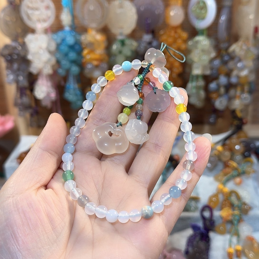 玛瑙/玉髓手腕手机链未镶嵌