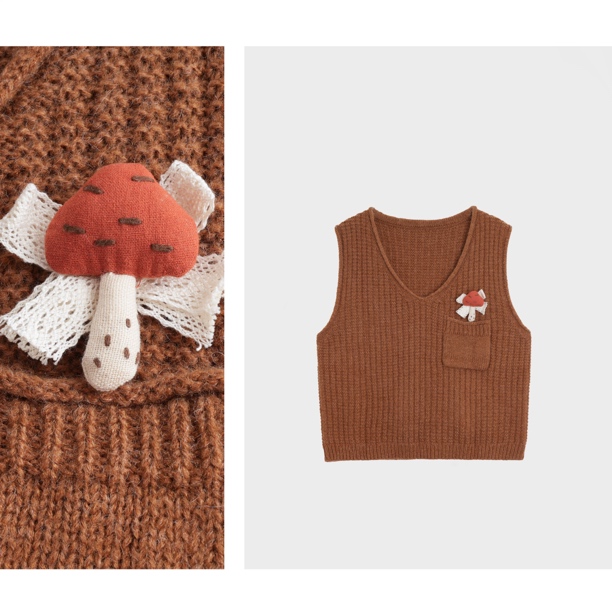 【松露】口袋针织马甲