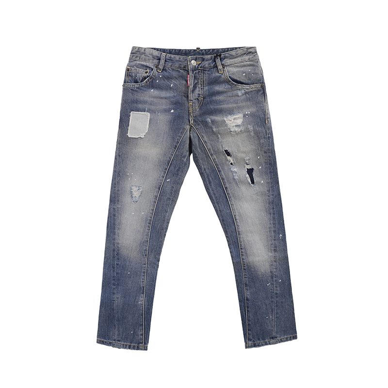 Dsquared2破洞补丁牛仔裤191030
