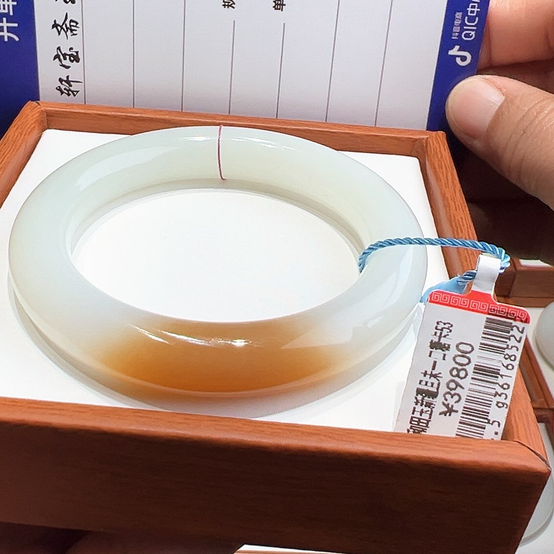 和田玉手镯未镶嵌52+