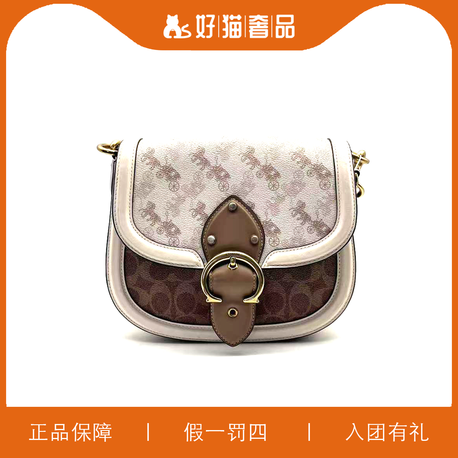 95新 COACH/蔻驰 蔻驰马拉车马鞍包/B4304/23X19X6