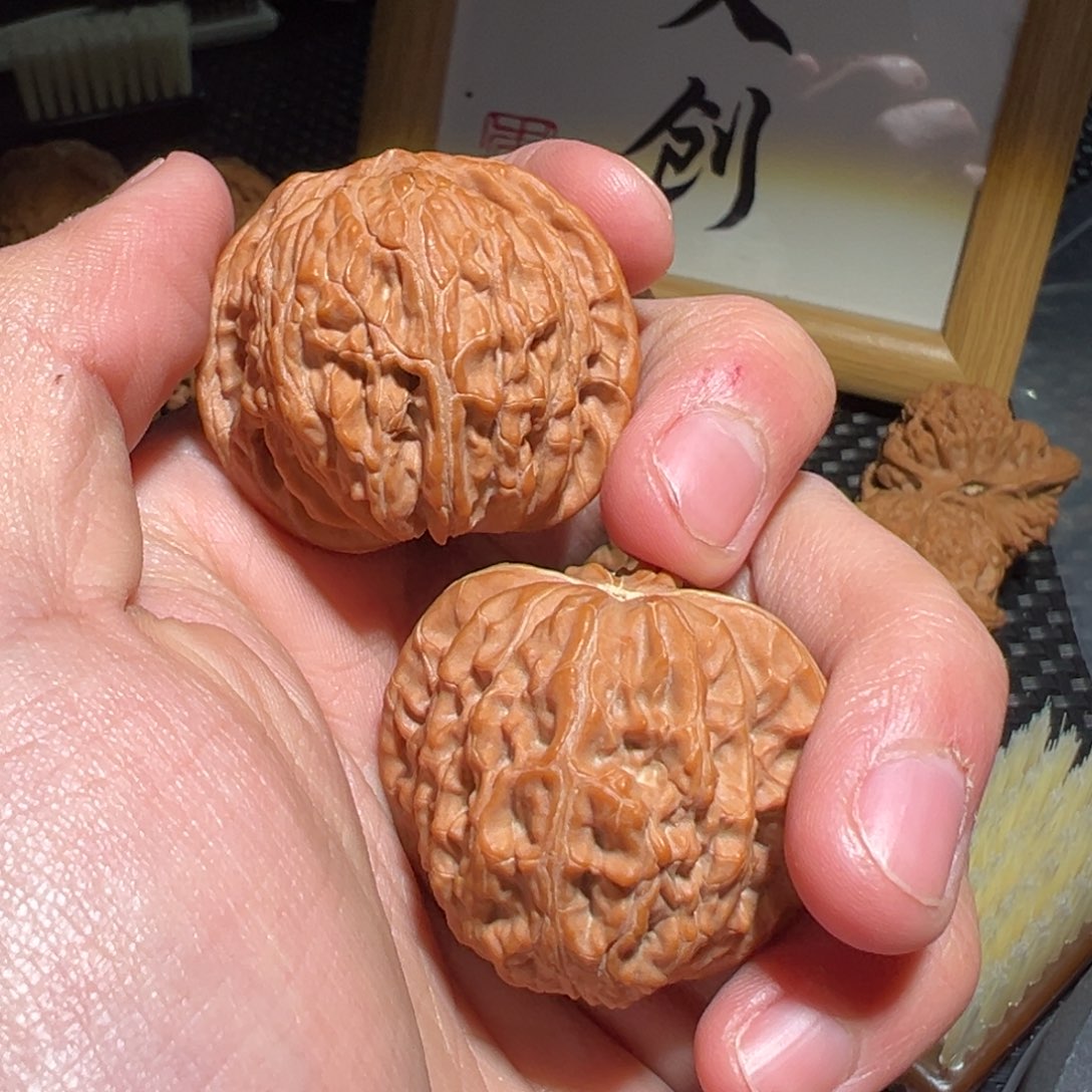 文玩核桃把件扬*磨盘