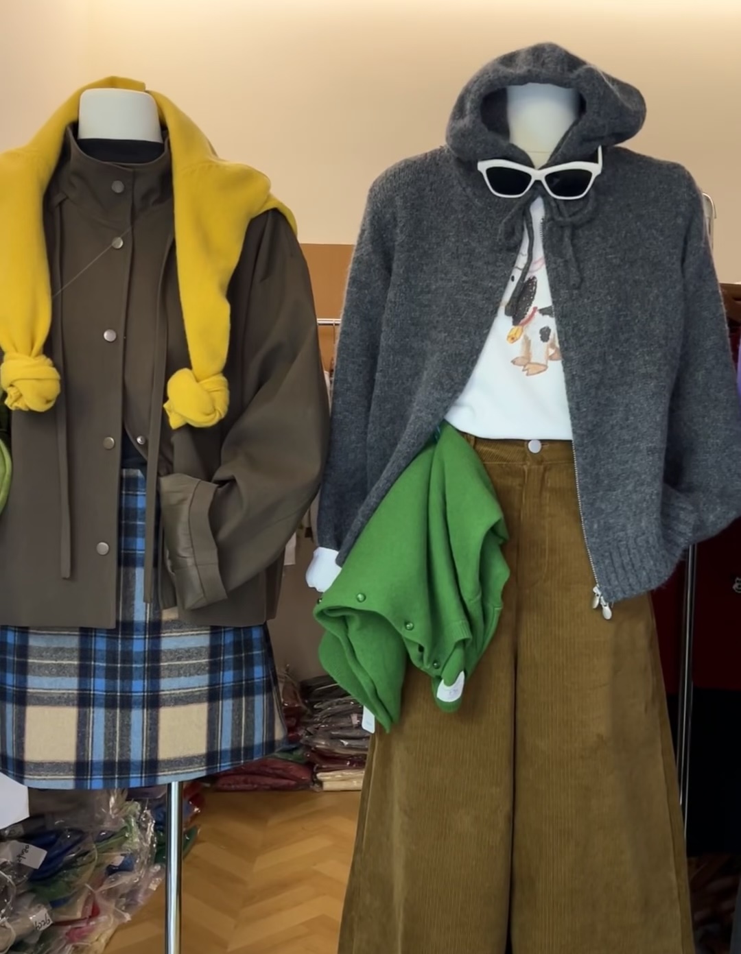 【XIAO Q】 扣号链接连衣裙上衣外套59-99