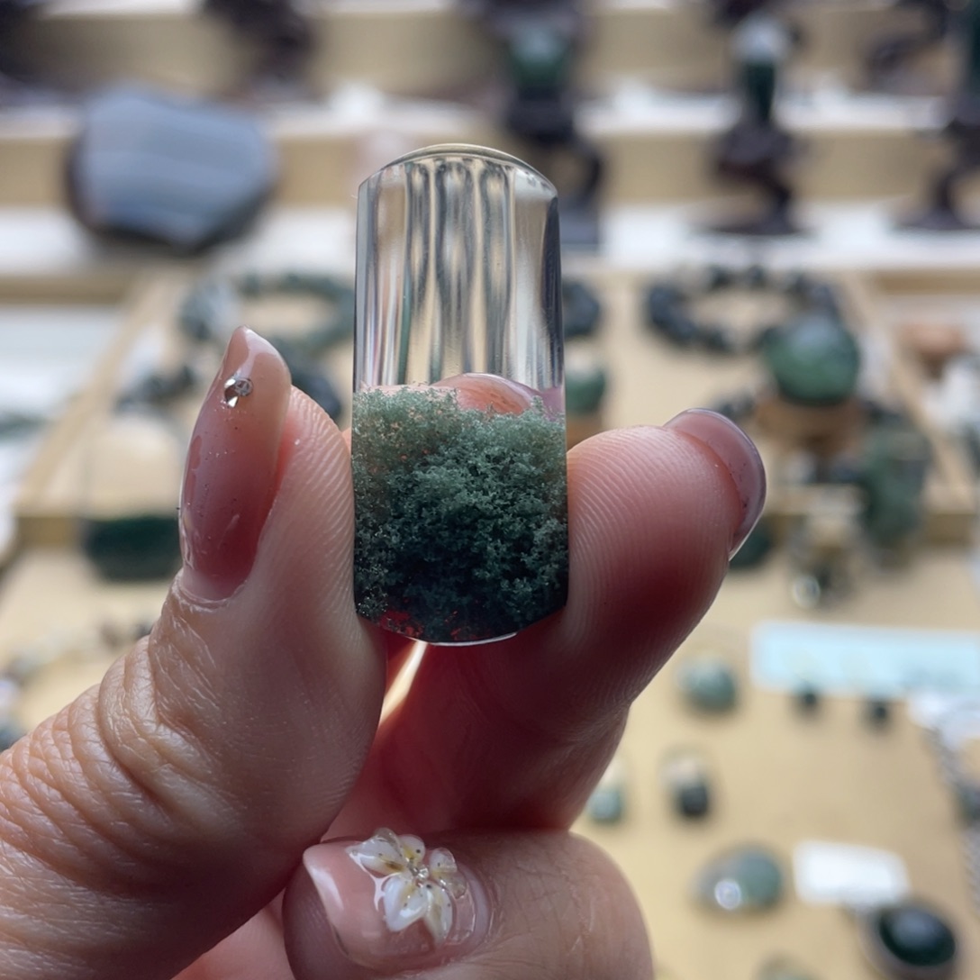 水晶未镶嵌颈饰绿幽灵吊坠定制