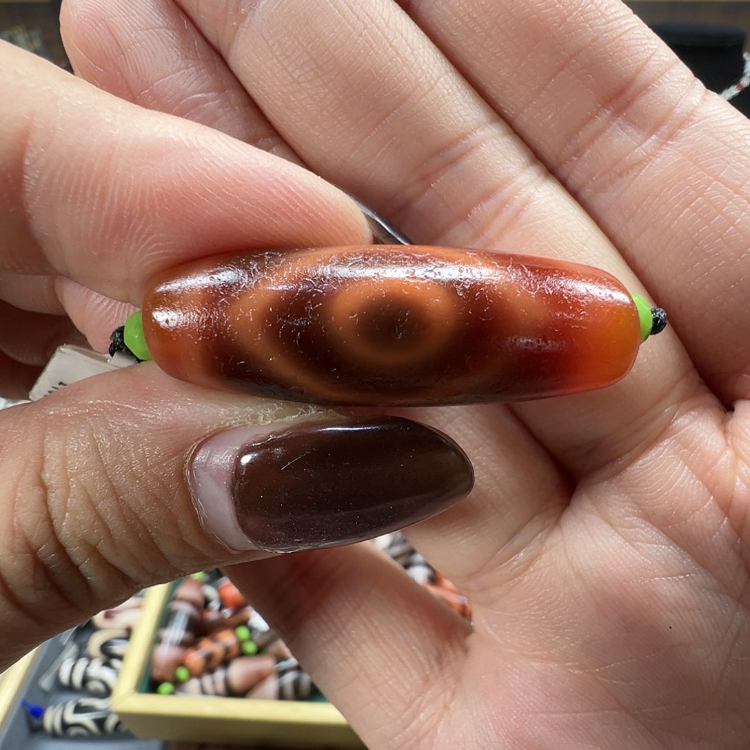 玛瑙/玉髓未镶嵌珠宝半成品小卢红肉凤两眼王炸