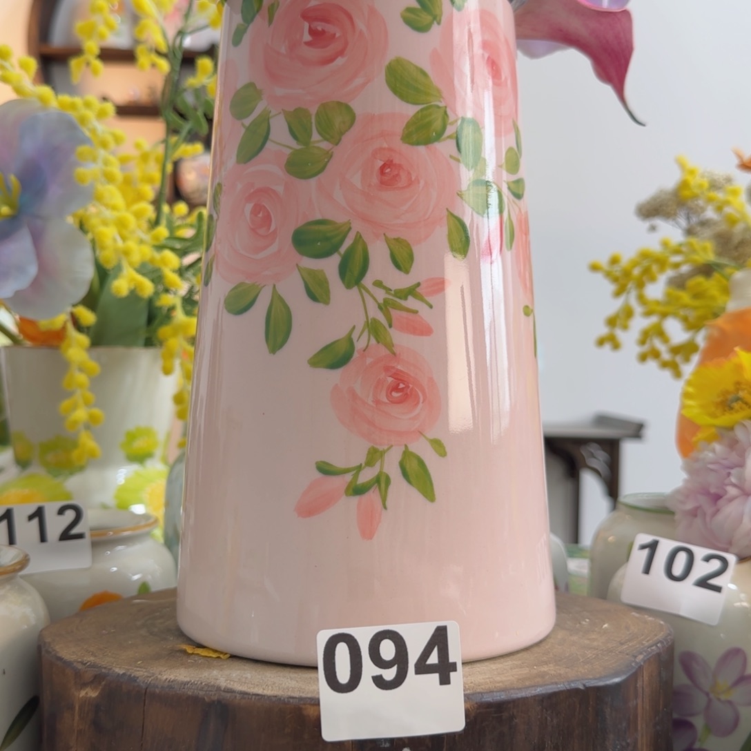 摆件景德镇手绘陶瓷花瓶摆件无孔