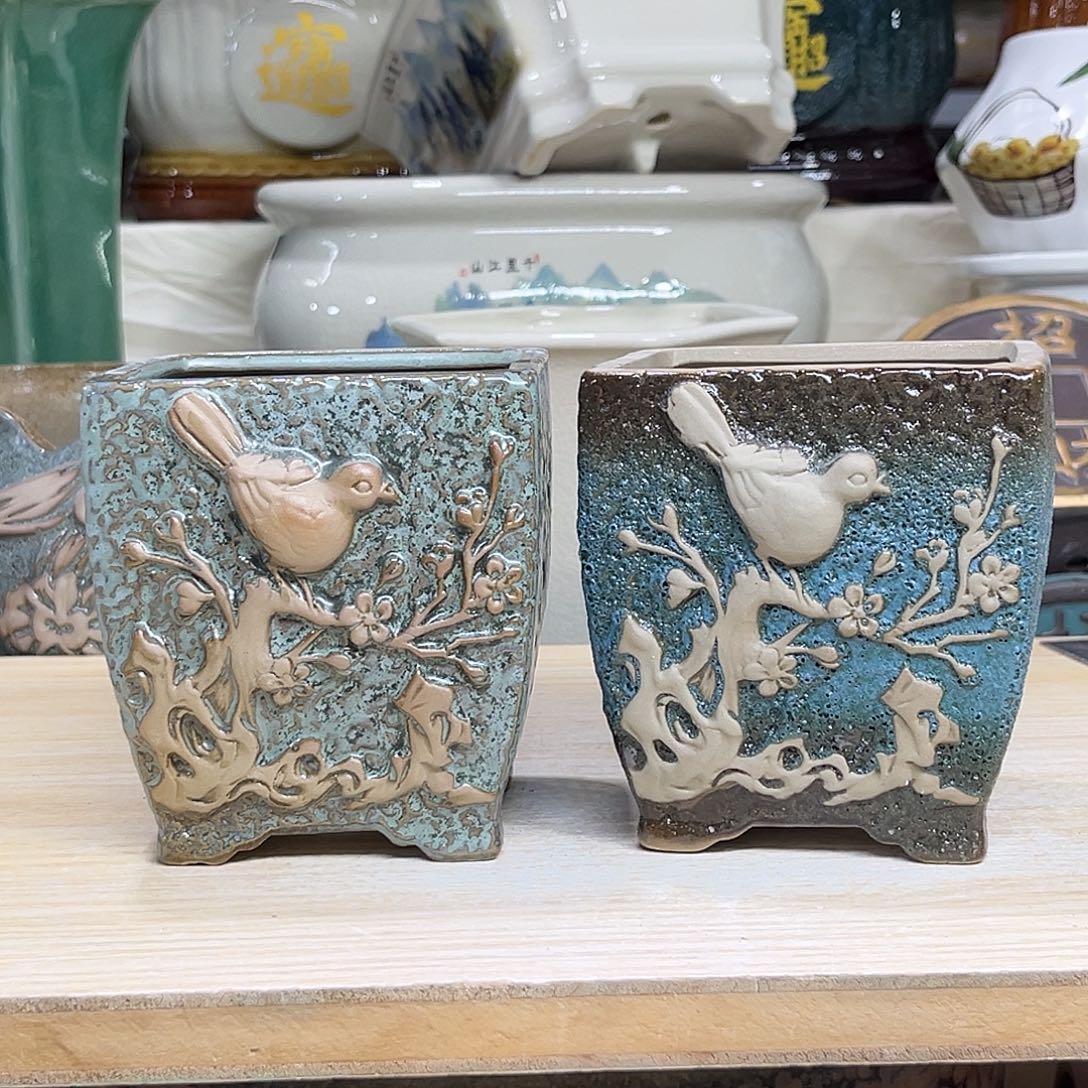 陶瓷绿植多肉微瑕花盆口径9.5*10