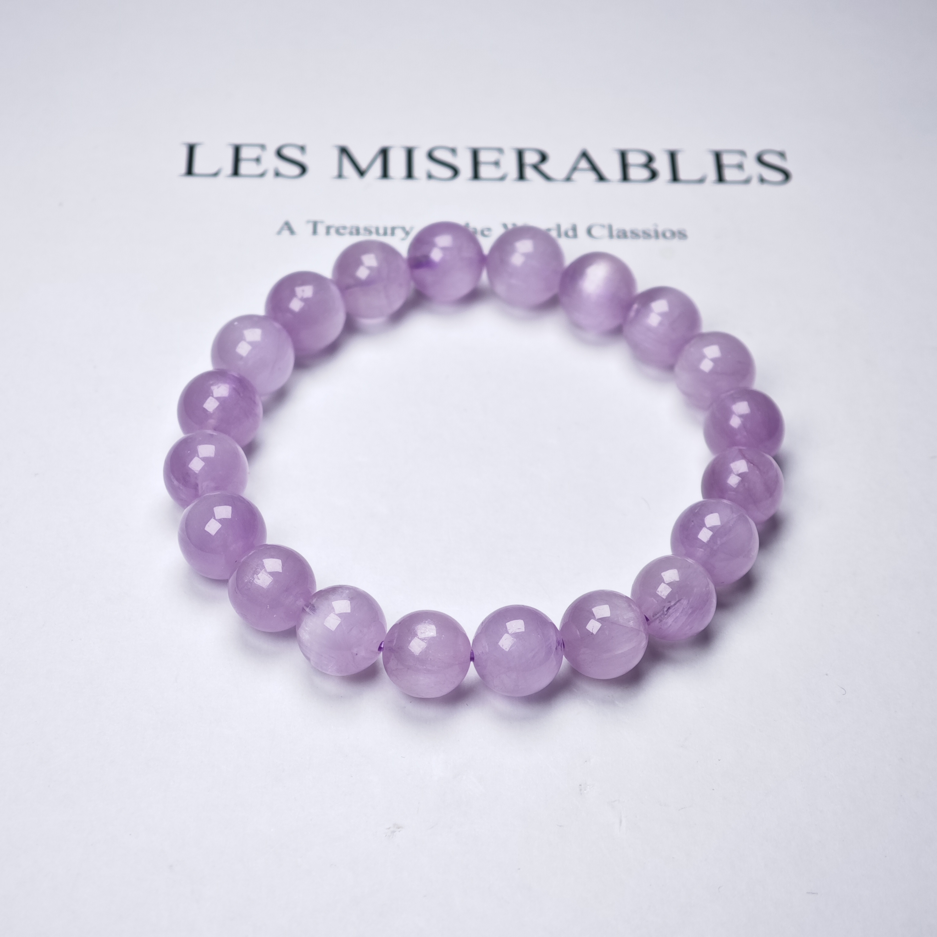 晶匠紫锂辉手串9mm+多样性发一简约