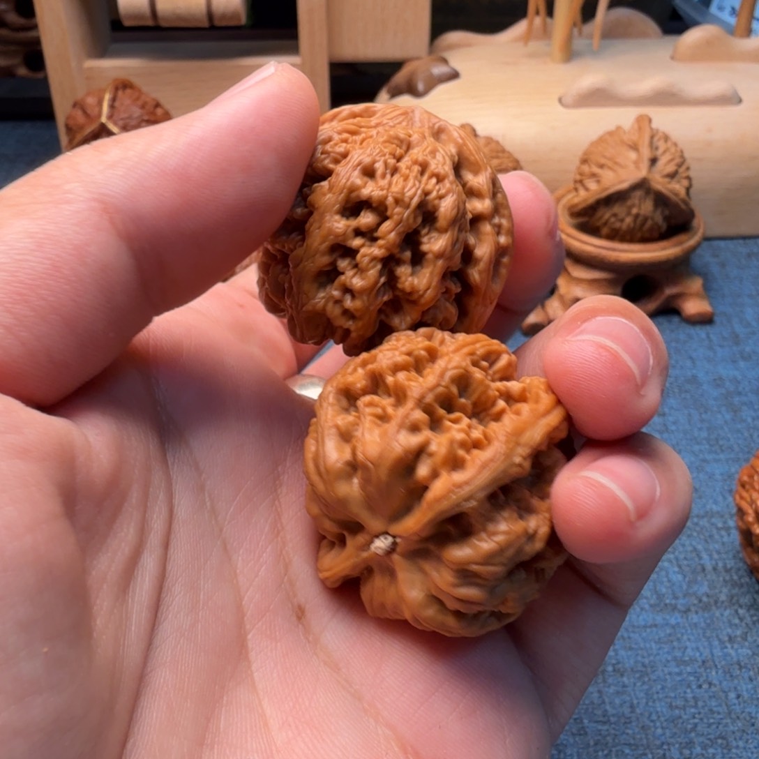 猴头核桃把件牧**生粗筋37尺寸1378