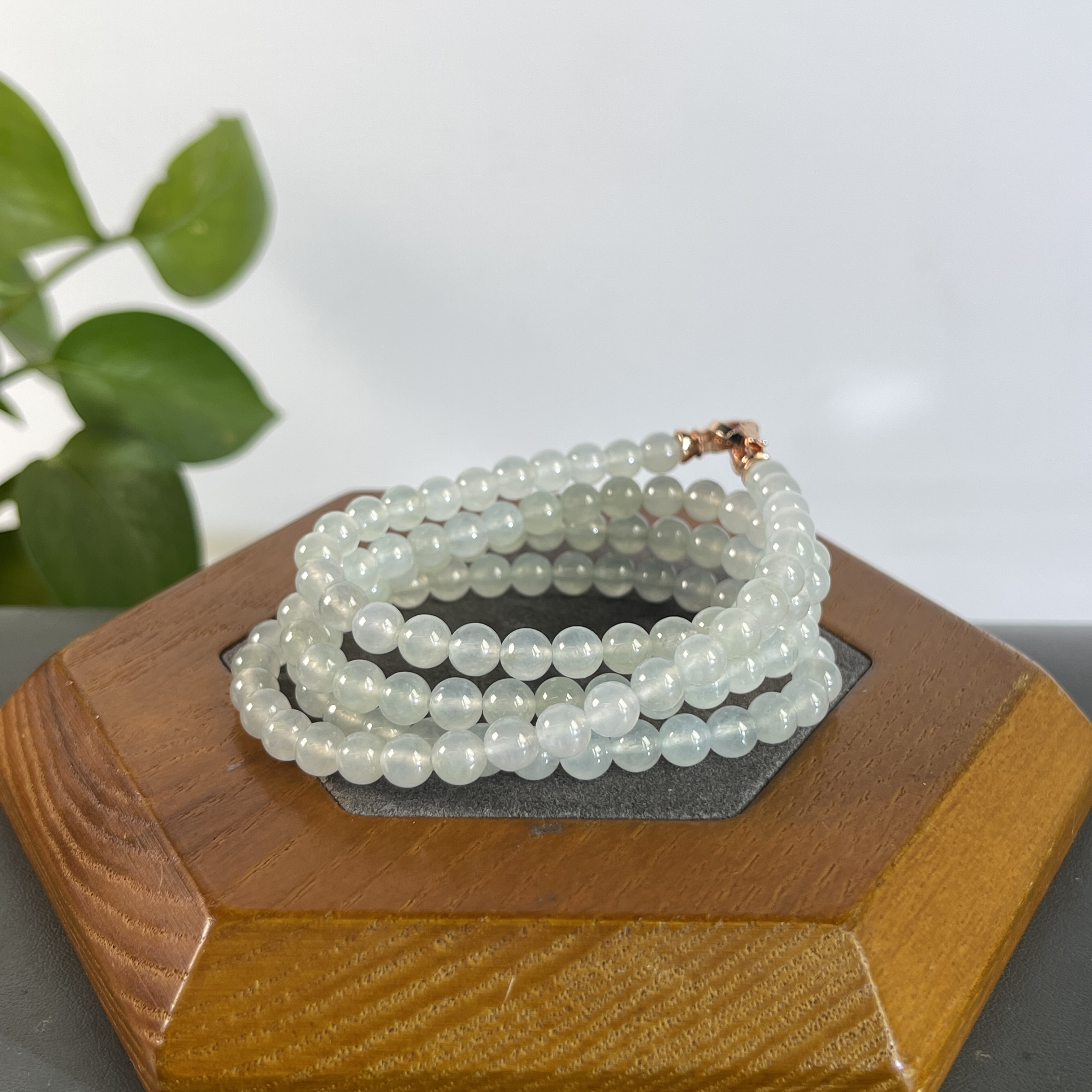 JGB17-116 天然缅甸A货翡翠 翡翠珠串（含配饰）