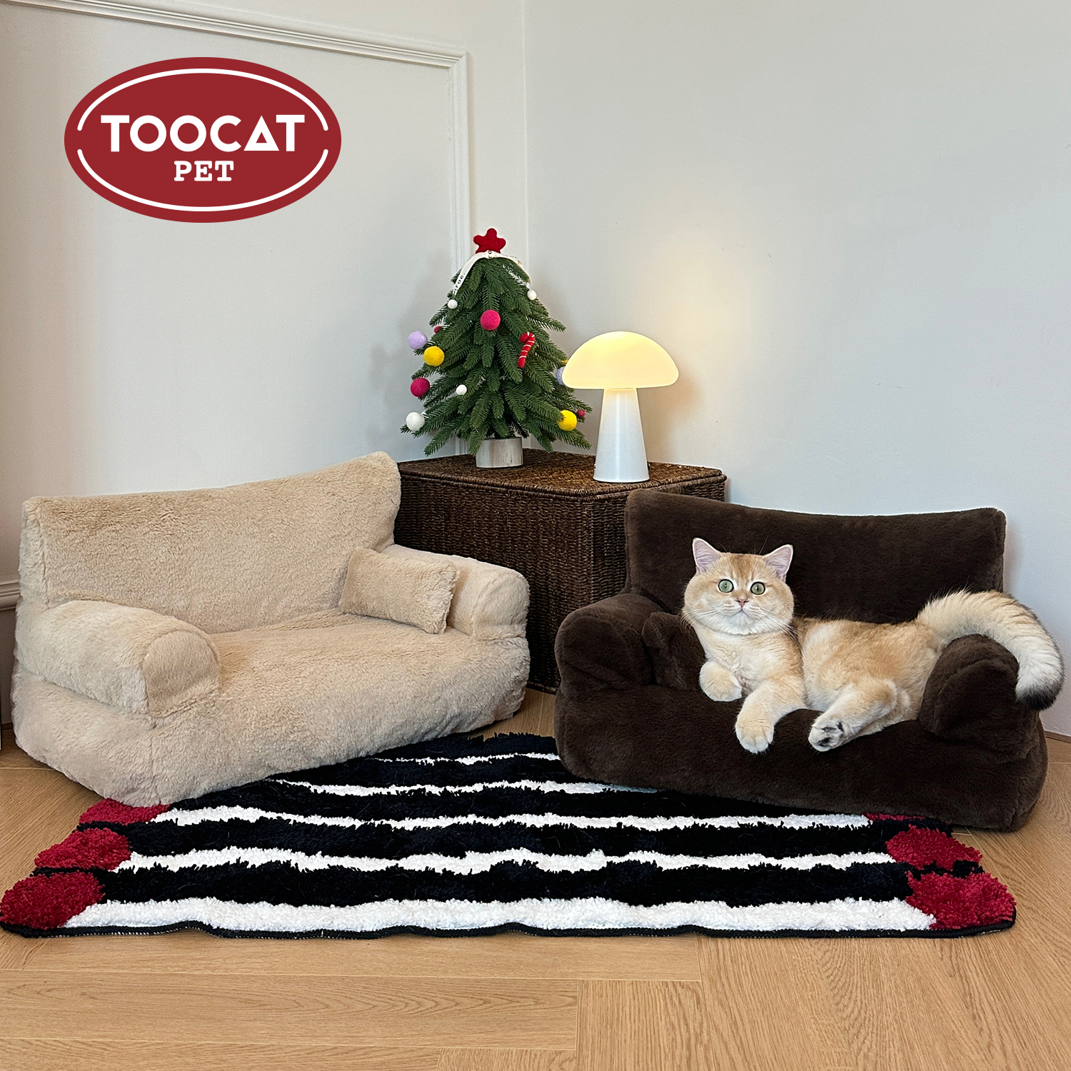 TOOCATOOT四季通用猫咪宠物沙发床狗窝猫窝猫床垫子全套可拆洗窝