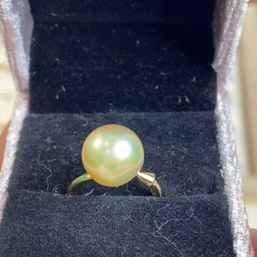 海水珍珠戒圈银S925镶嵌