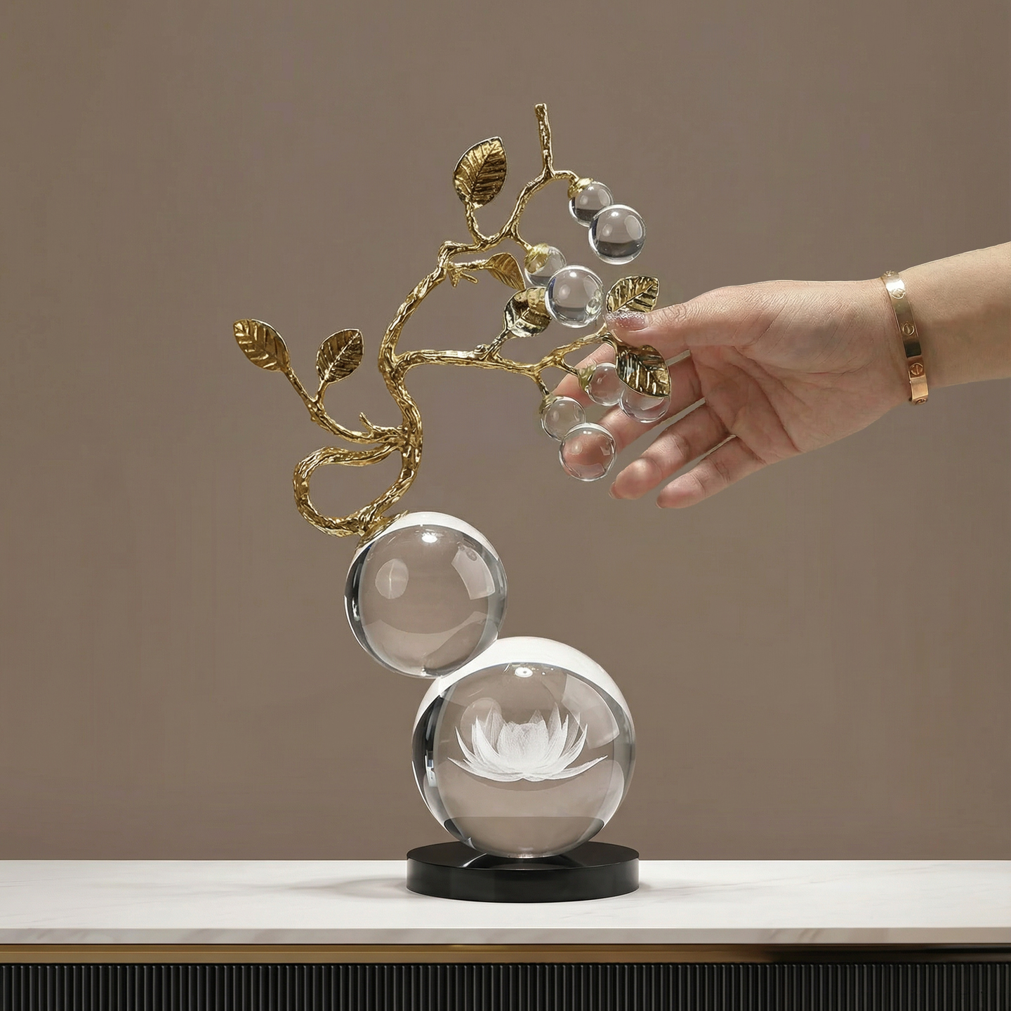 现代轻奢高级招财葫芦摆件客厅酒柜装饰品新房新家布置小礼品乔迁