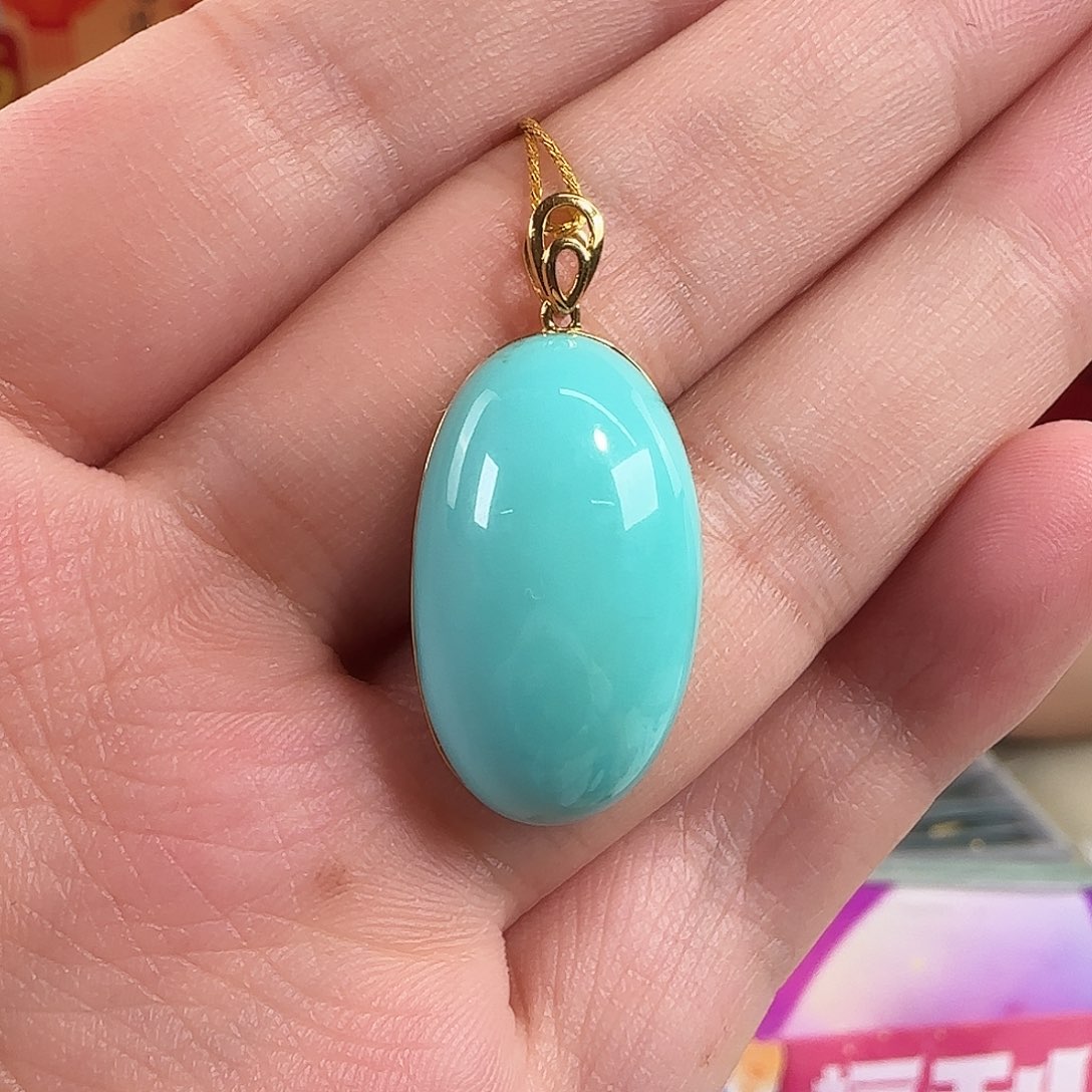 绿松石22K金镶嵌珠宝奇石