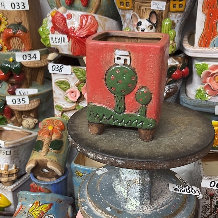 粗陶材质多肉花盆