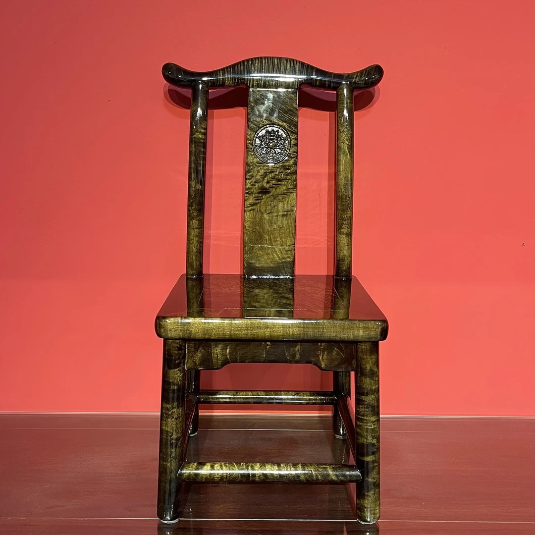 官帽椅 金丝楠木绿料