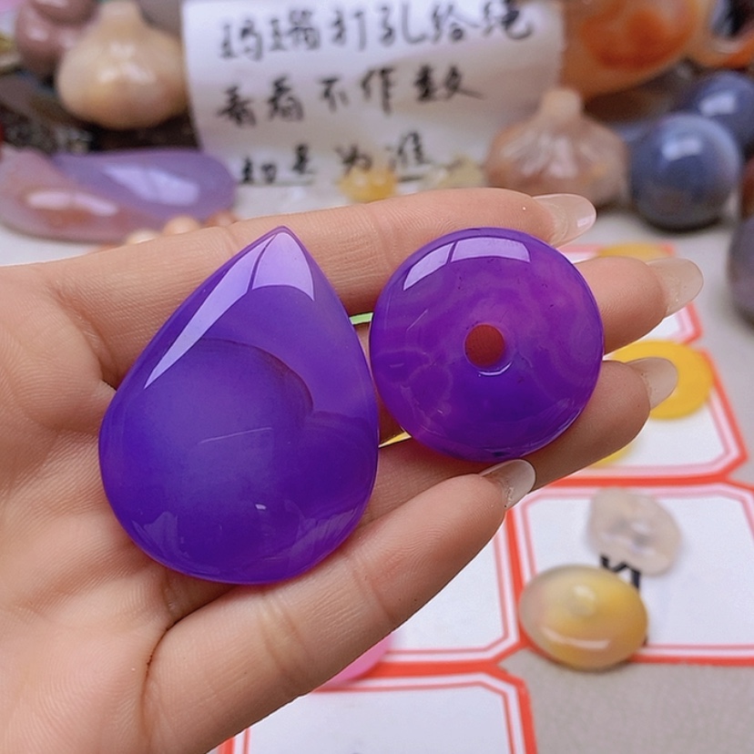 【闪购商品】未镶嵌玛瑙/玉髓珠宝半成品静*?
