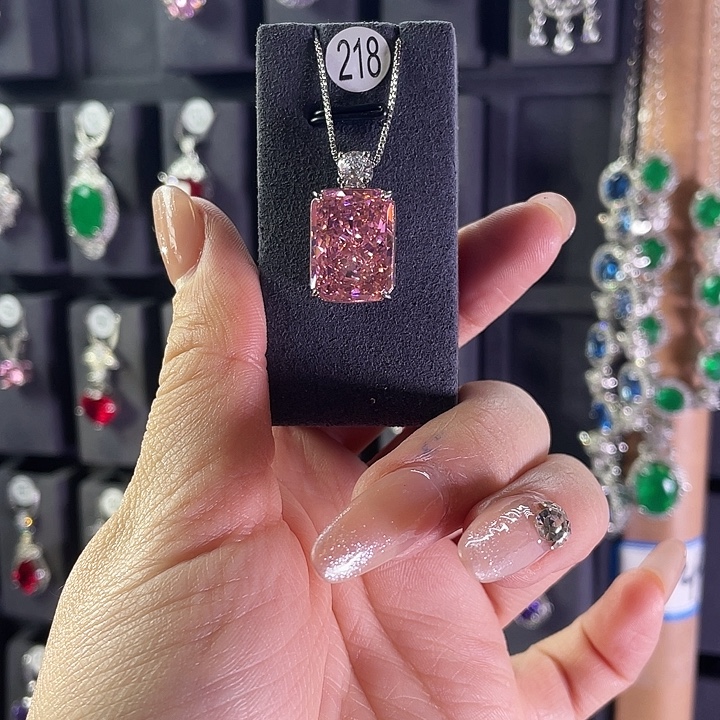 碧玺银S925镶嵌颈饰218