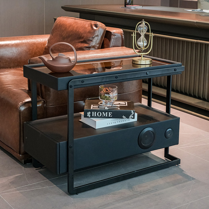 ins风边几桌子可移动钢化玻璃轻奢客厅家用简约北欧实木家具茶几