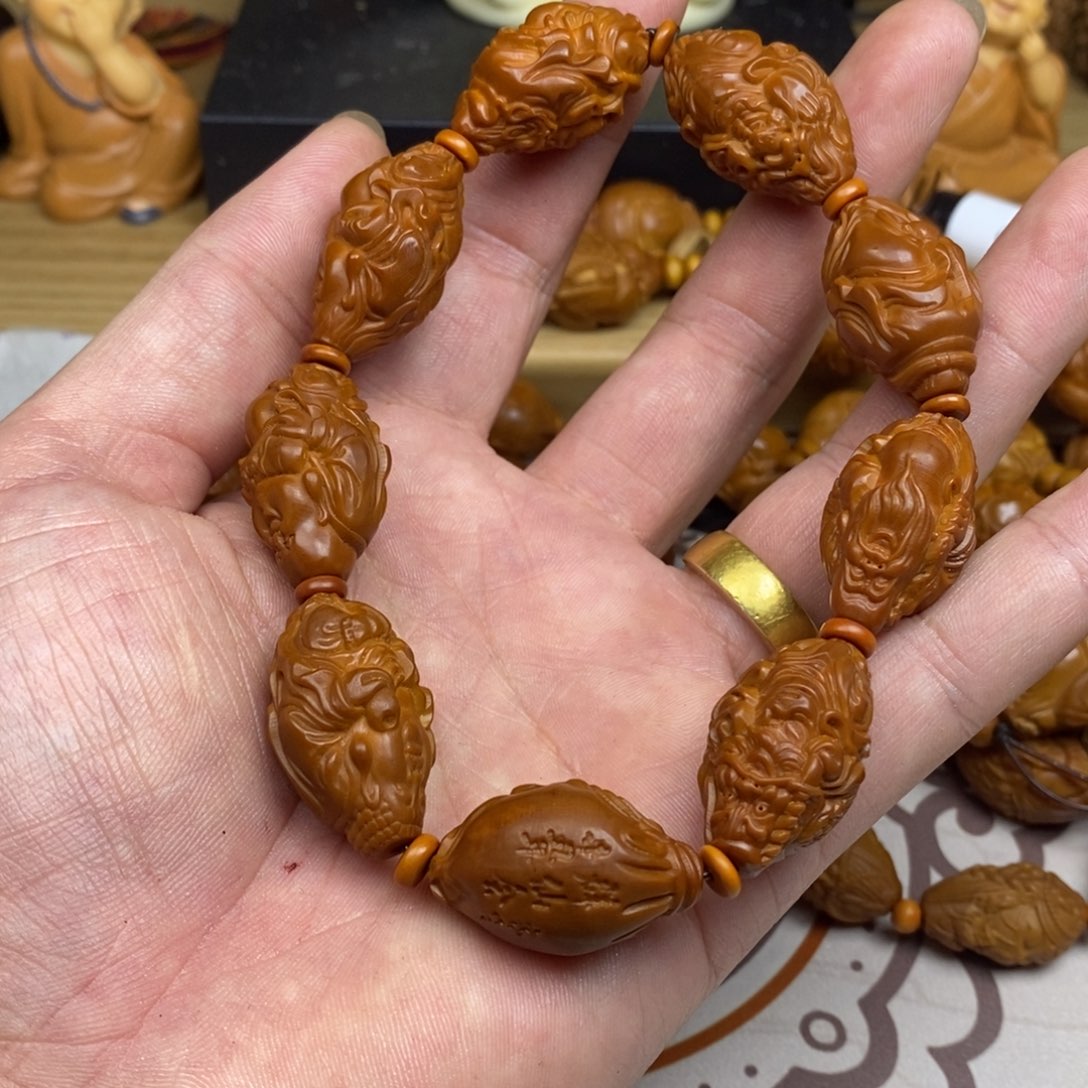 橄榄核手串/手链橄榄核橄榄核雕刻强