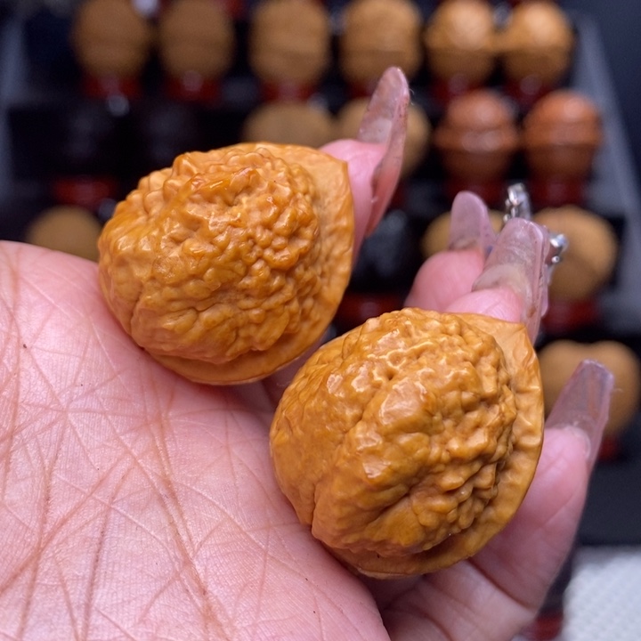 文玩核桃把件羊头舍利65号29尺