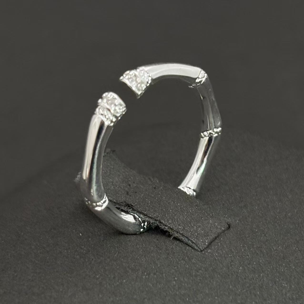 足银戒指 竹节戒指 节节高升 新中式轻奢时尚 YS131