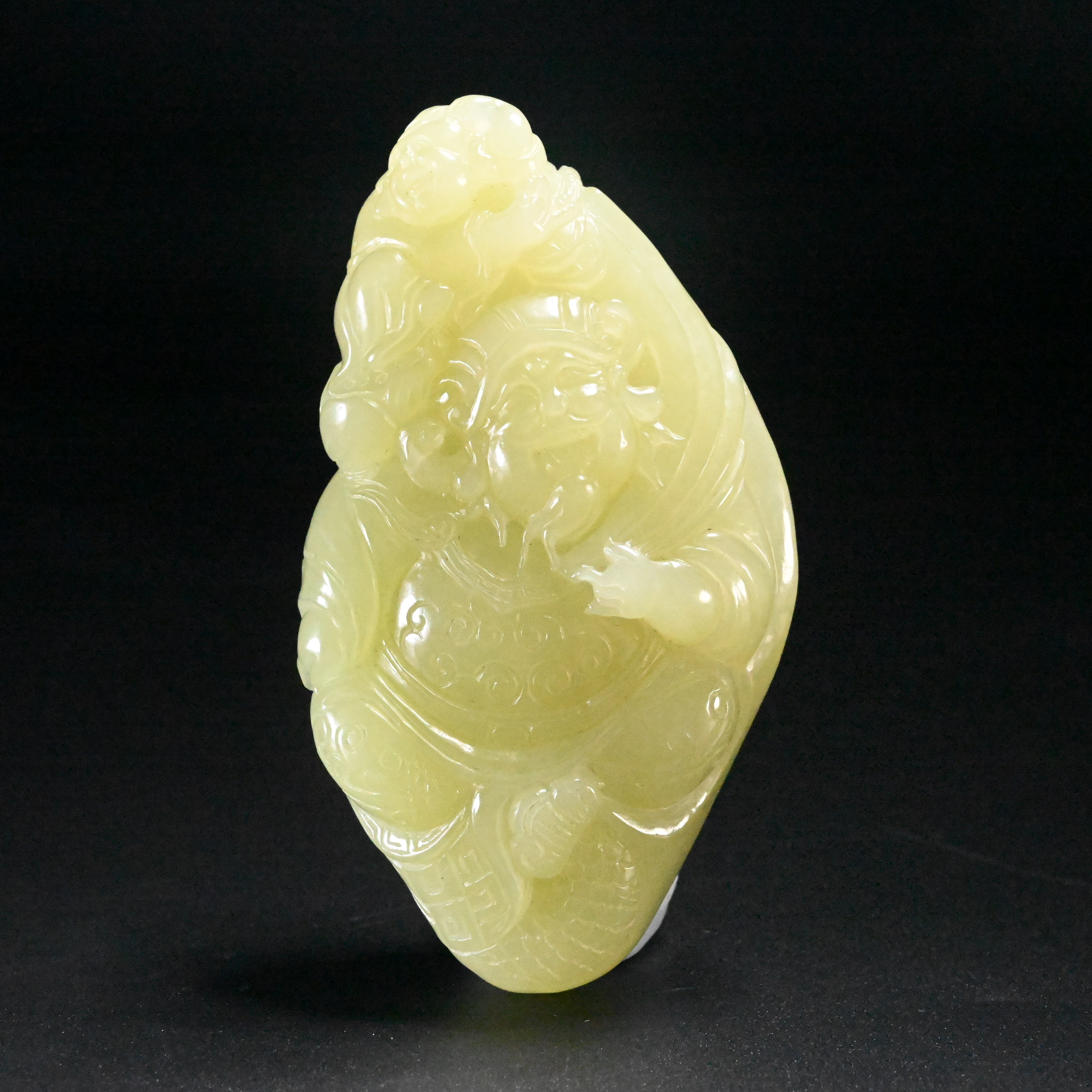 Lot8817 25YU103436和田玉黄玉财神挂件/匡时