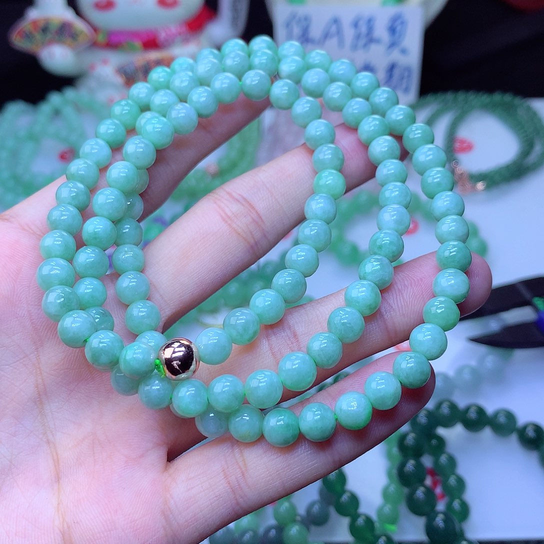 翡翠毛衣链未镶嵌