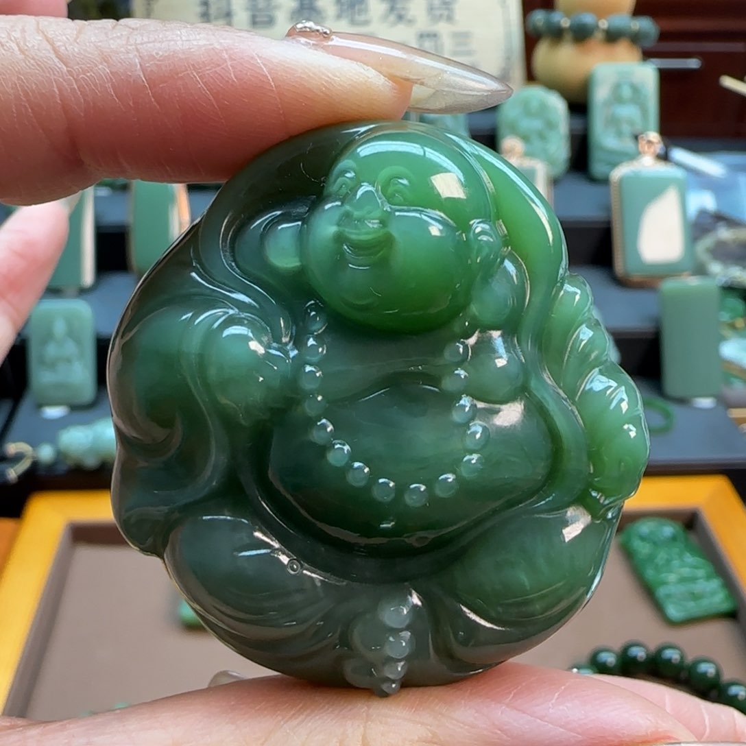 和田玉（碧玉）吊坠(不含链)未镶嵌