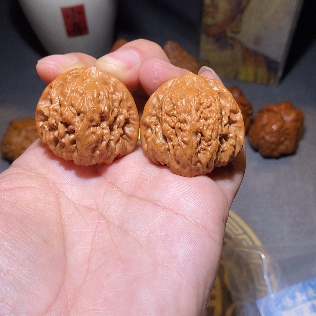 把件文玩核桃全品无修36尺平谷凹底