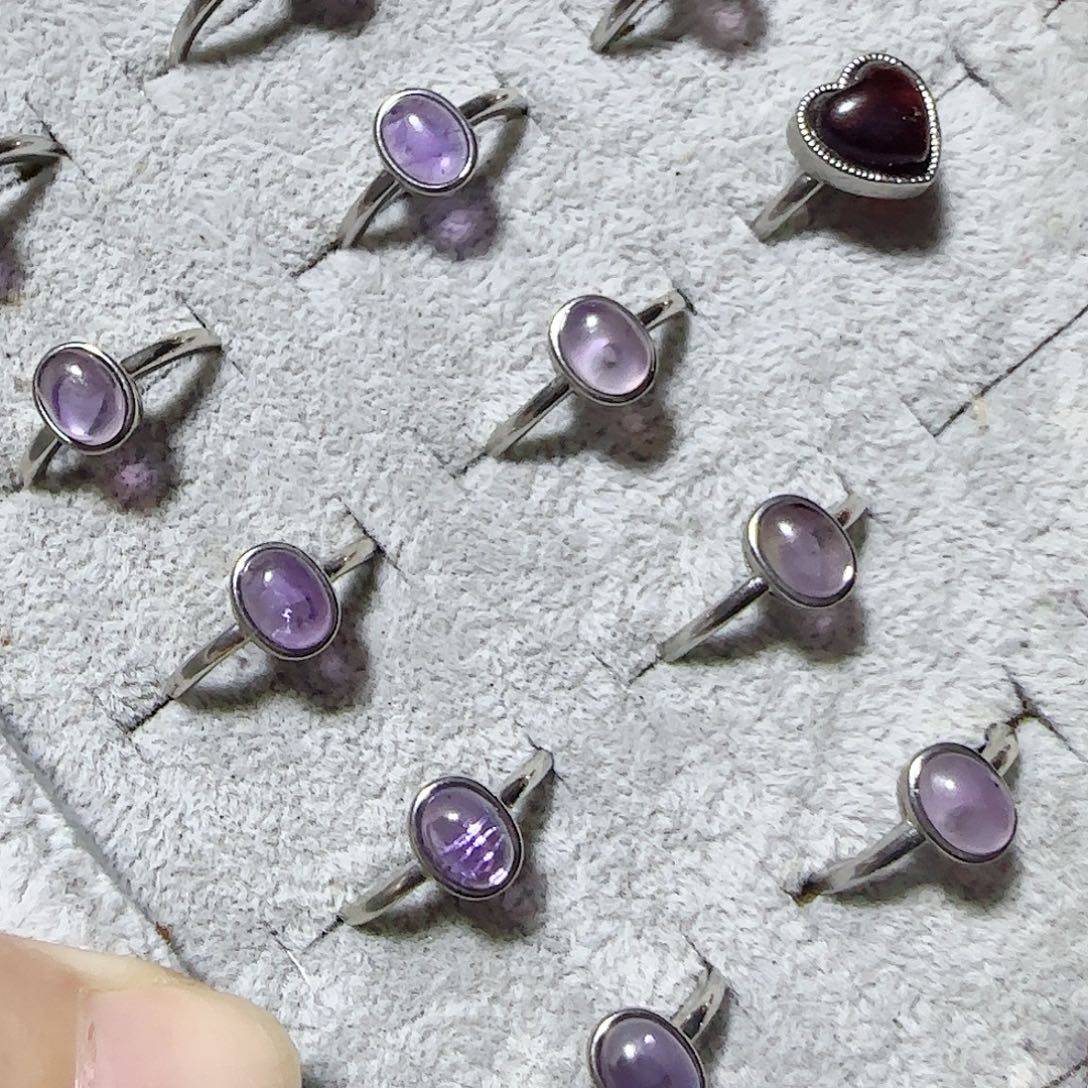 合金戒指水晶紫水