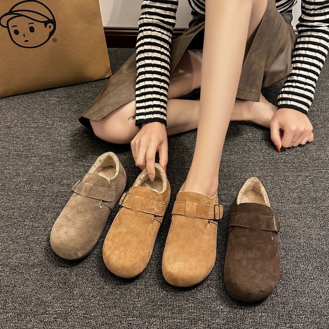 休闲风纯色复古港风潮流风棉鞋运动风冬季