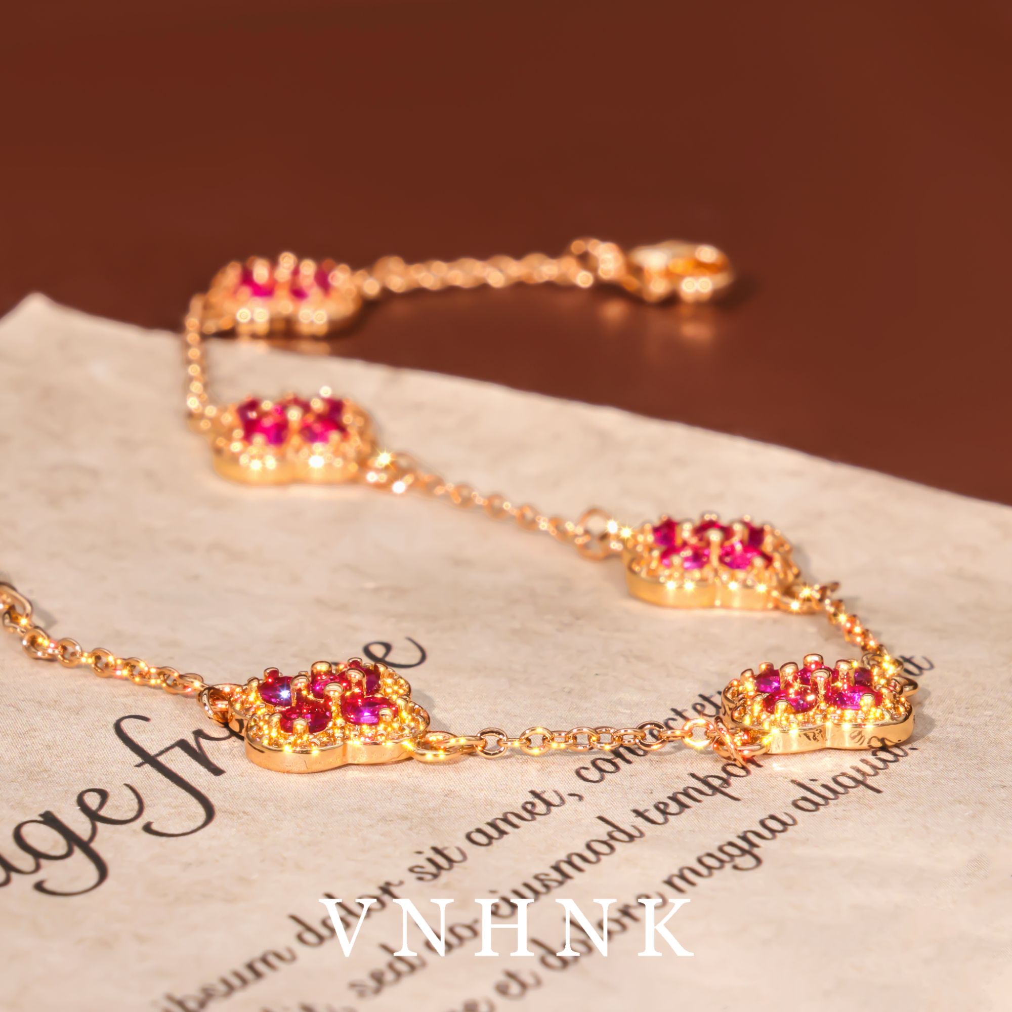 铜合金合成锆石手链 美可儿  N23  玫瑰色(24cm)时尚气质手链预售