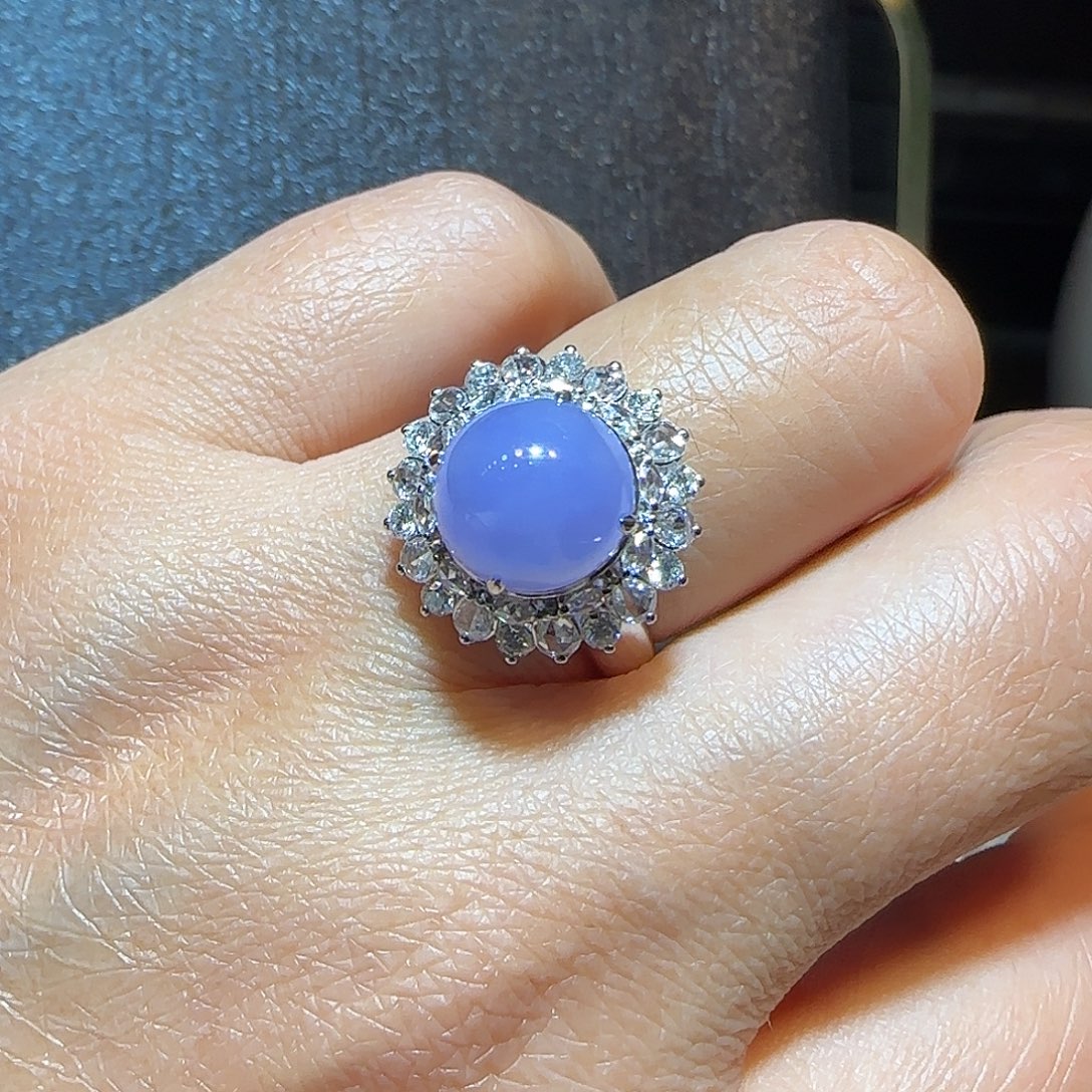 翡翠18K金镶嵌戒指戒指