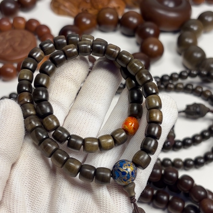 毛***虎檀香木78直切双圈老山檀水阴沉奶香韵