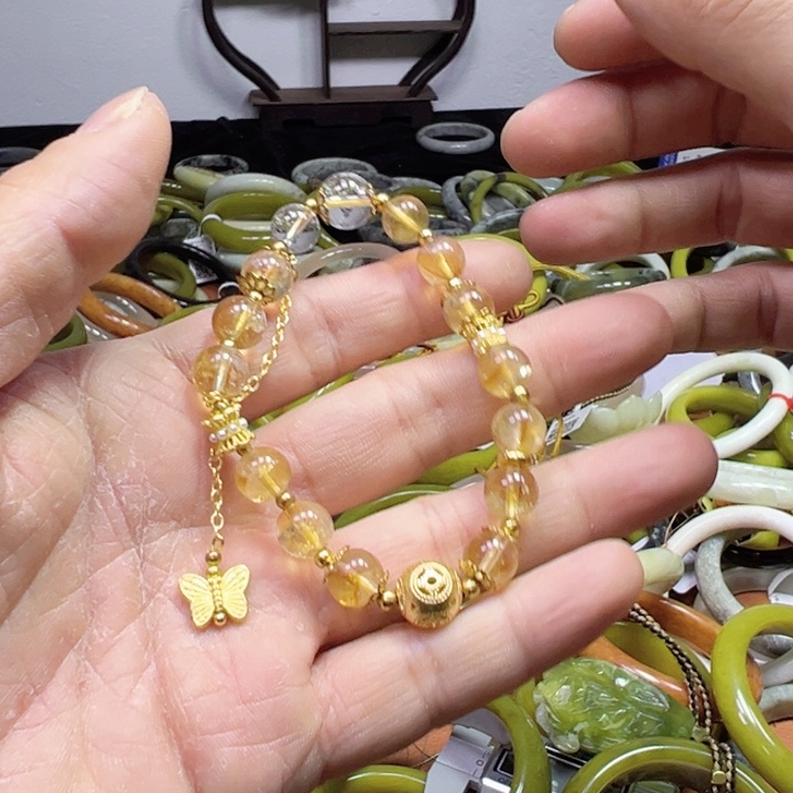 未镶嵌蛇纹石玉手链