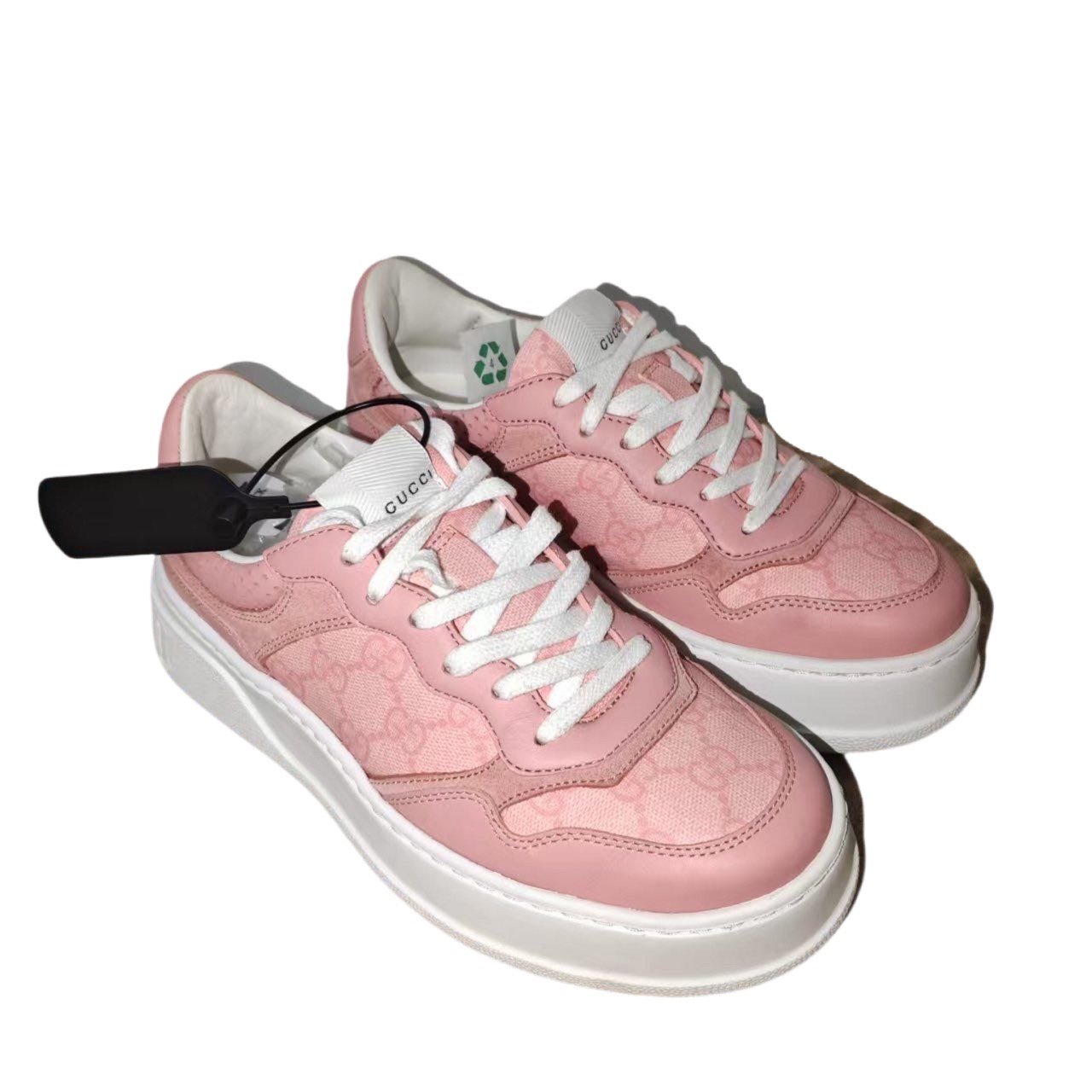 未使用 GUCCI/古驰 37码 GUCCI/古驰 樱花粉饼干鞋 全新  re9608
