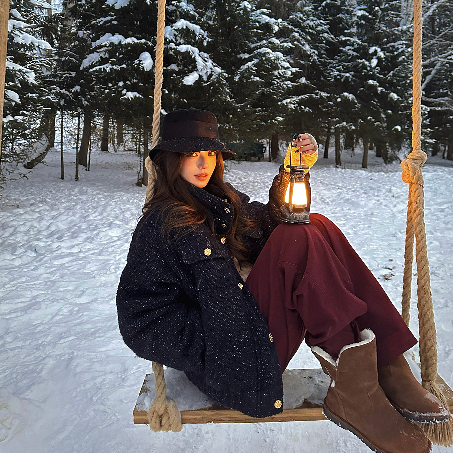 独家开发三星90白鸭绒羊毛-女装羽绒服